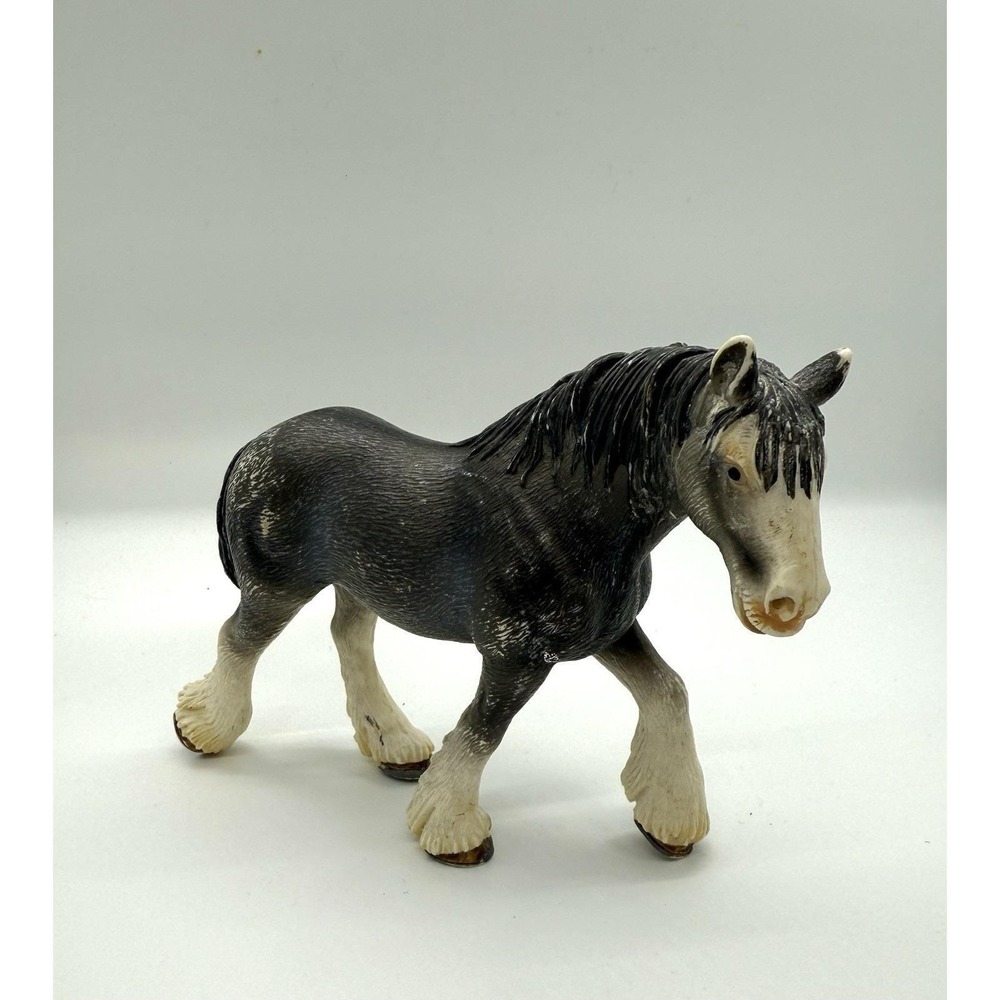 Schleich‎ CLYDESDALE MARE Grey Draft Horse Animal Figure 2004 Retired